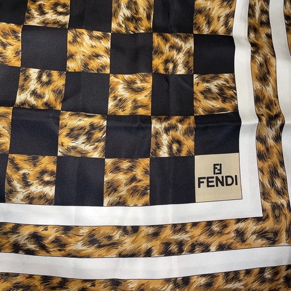 AUTHENTIC FENDI SILK SCARF - Picture 3 of 5